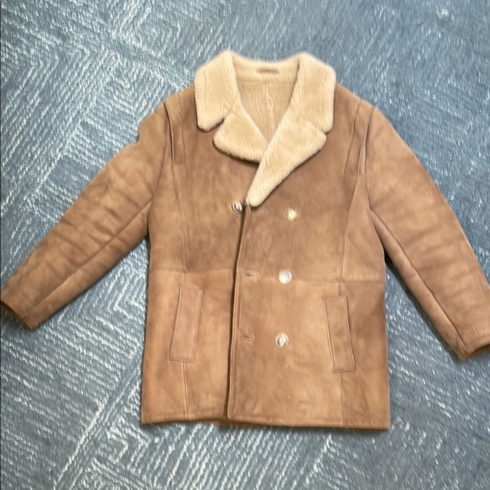 MENS M BEAUTIFUL Burberry Tan Coat with Luxurious Sherpa Lining